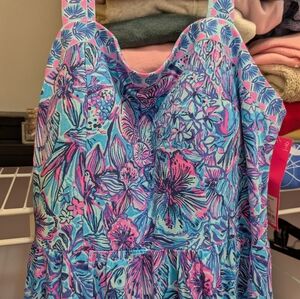 Lilly Pulitzer Blue and Pink Floral Dress